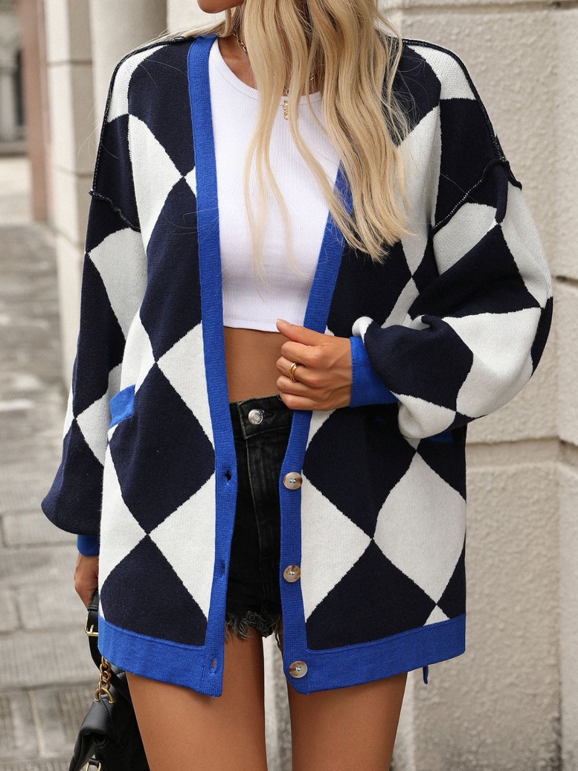 Checkered Cardigan