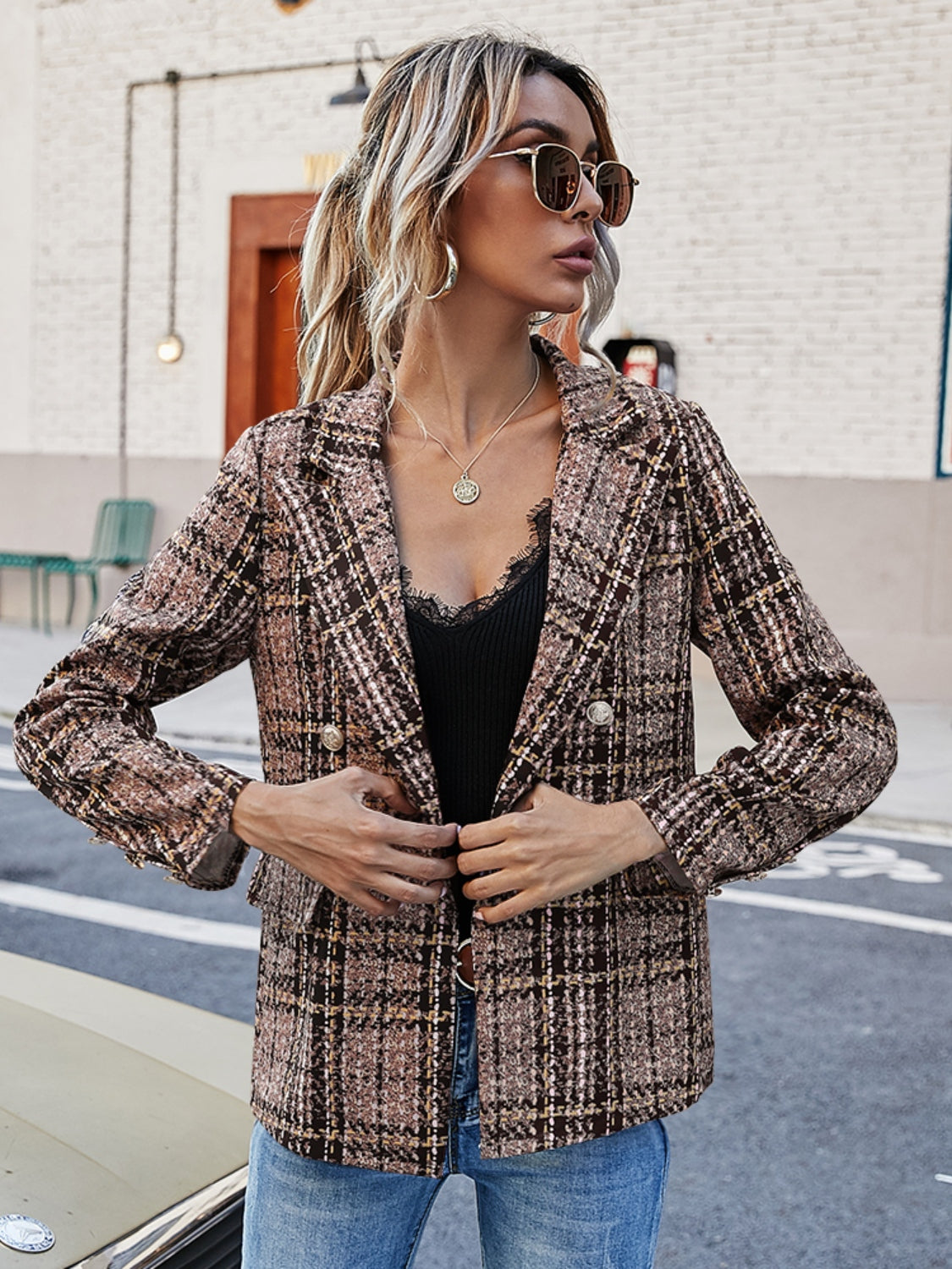 Plaid Work Blazer