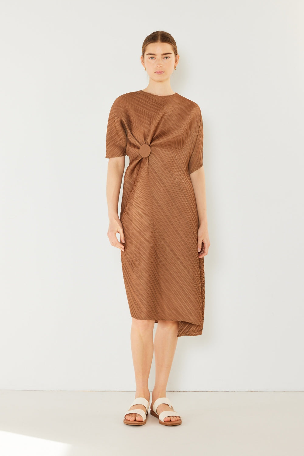 Knotted Dolman Sleeve Dress