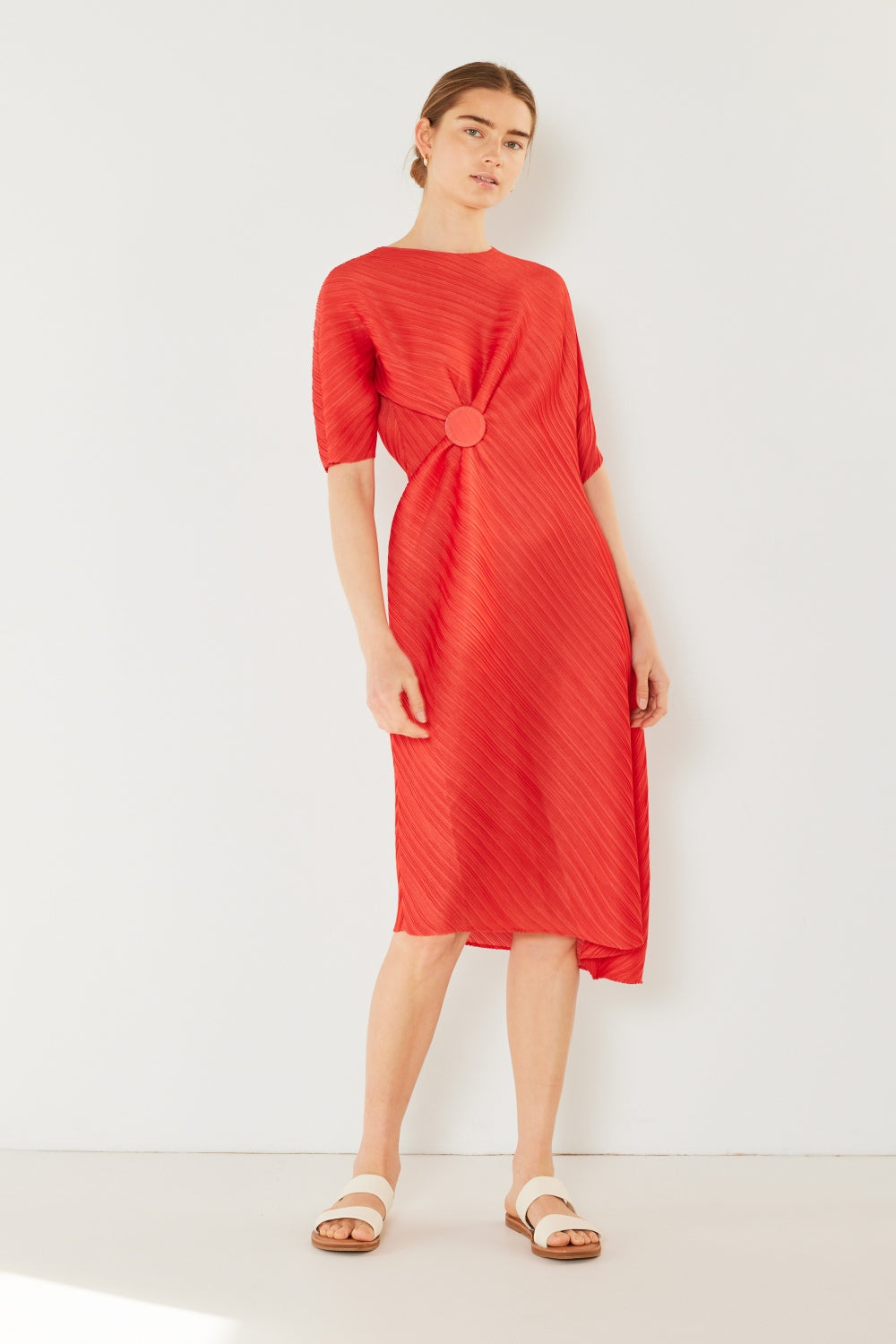 Knotted Dolman Sleeve Dress