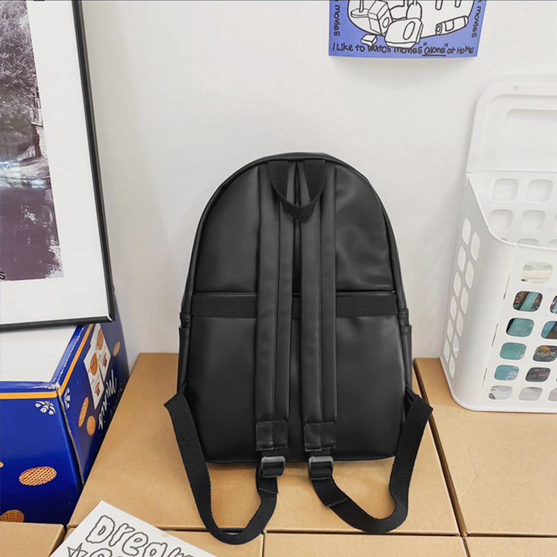 Leather Zip Backpack