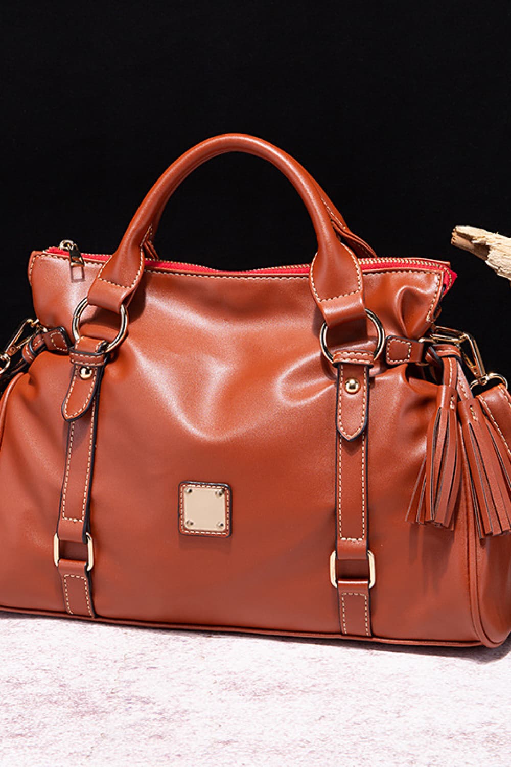 Leather Tassel  Satchel