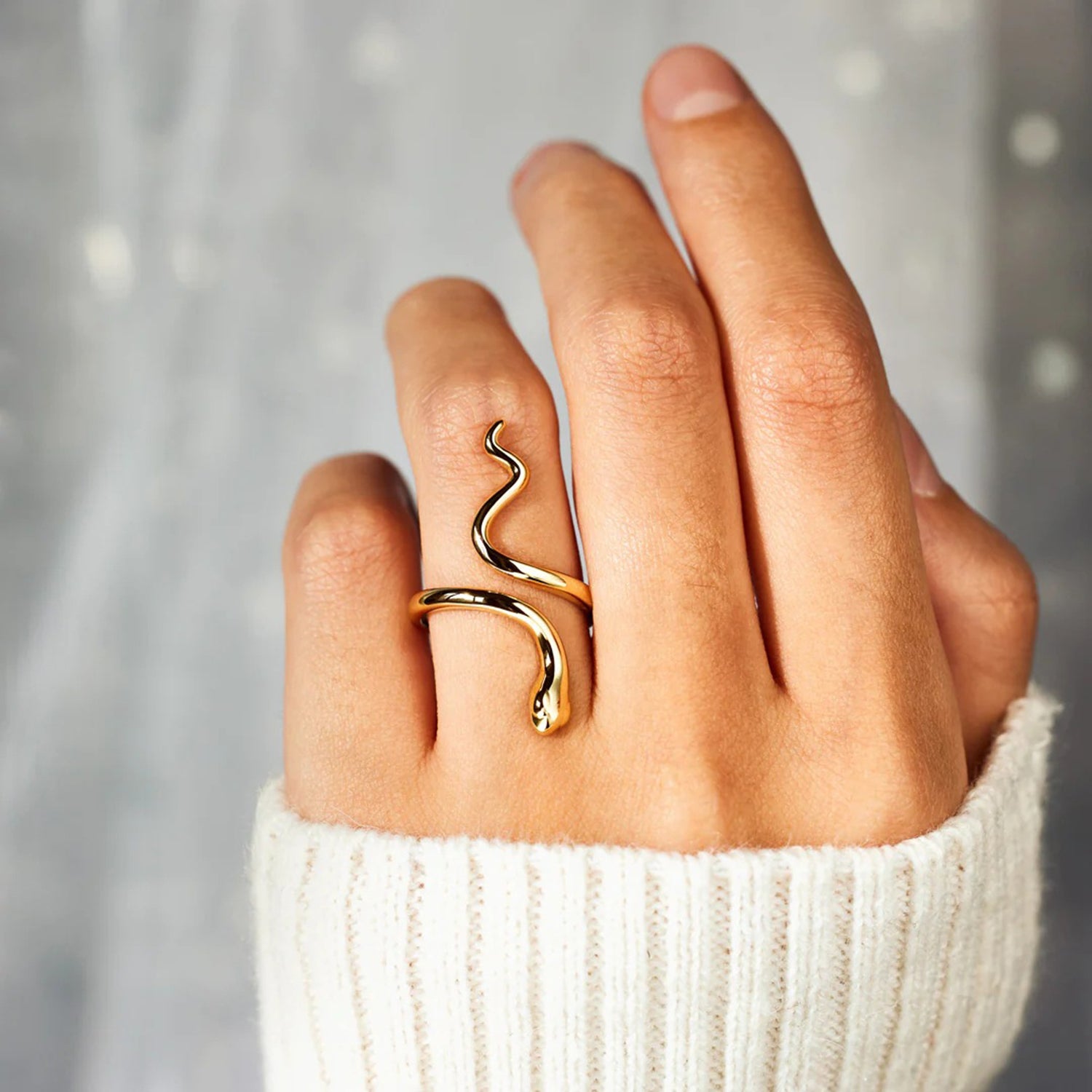 18K Gold Snake Ring