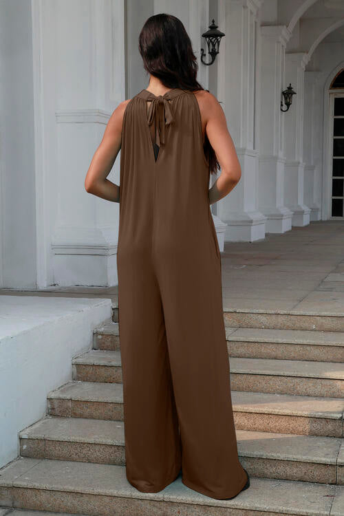 Cutout Sleeveless Jumpsuit