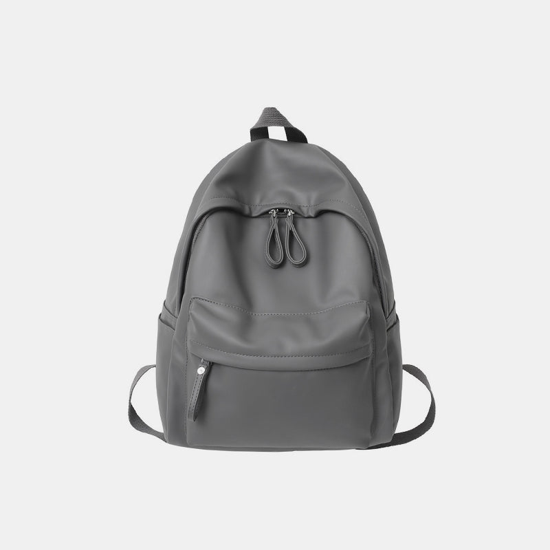 Leather Zip Backpack