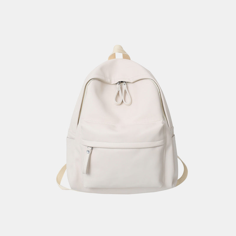 Leather Zip Backpack