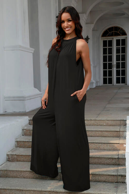 Cutout Sleeveless Jumpsuit