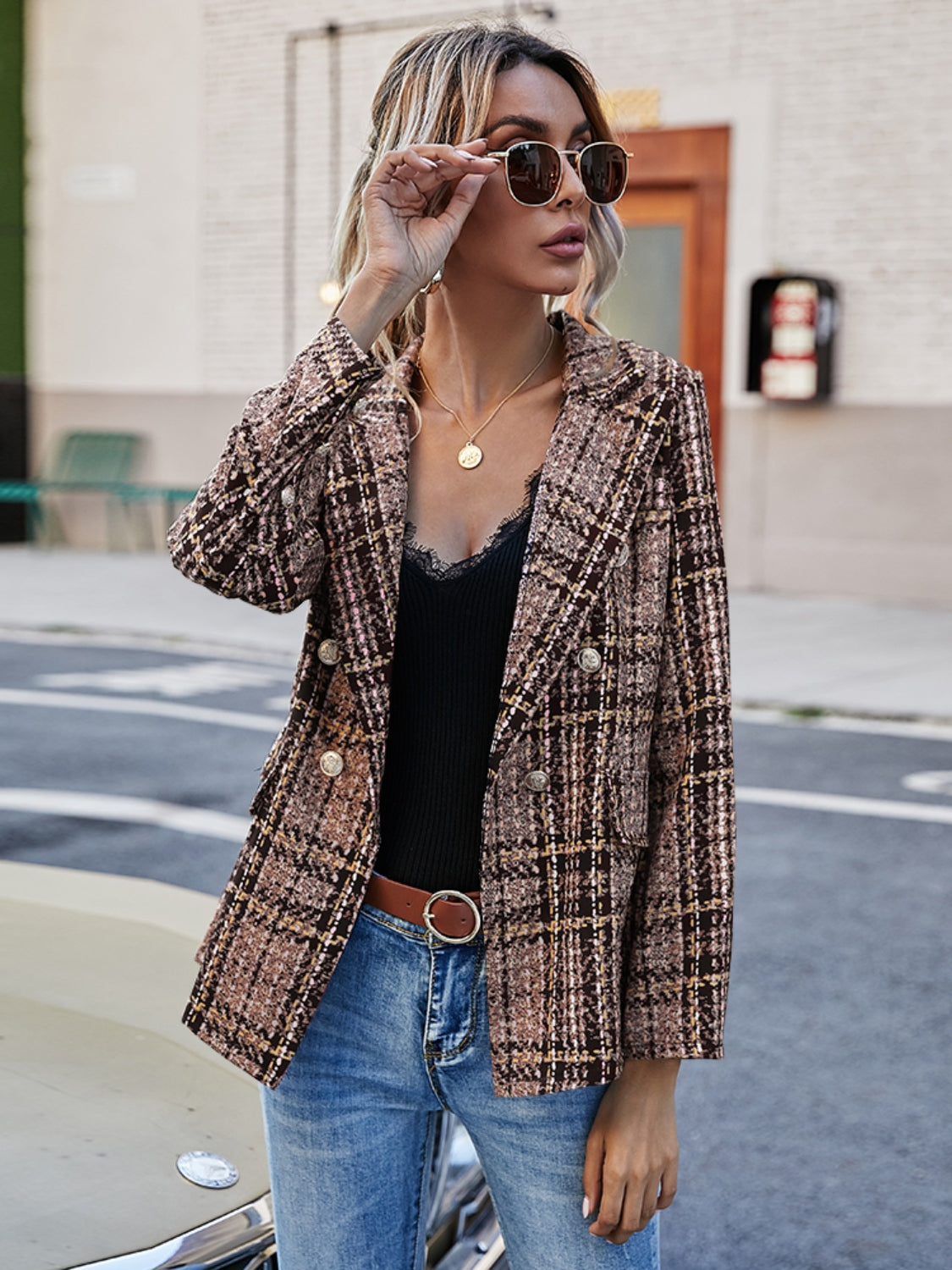 Plaid Work Blazer