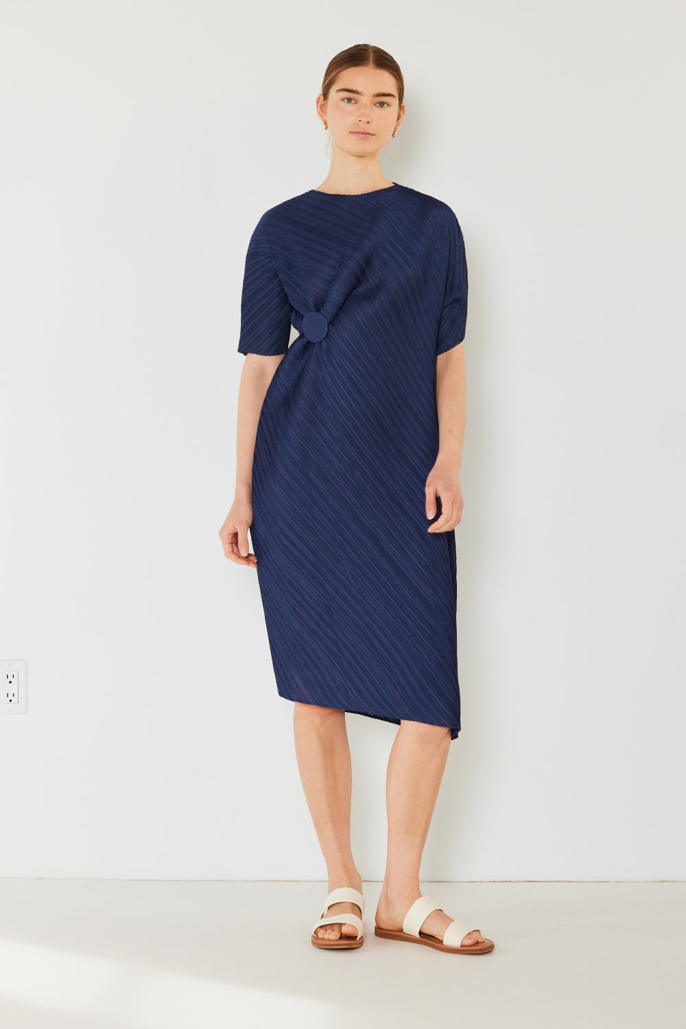 Knotted Dolman Sleeve Dress