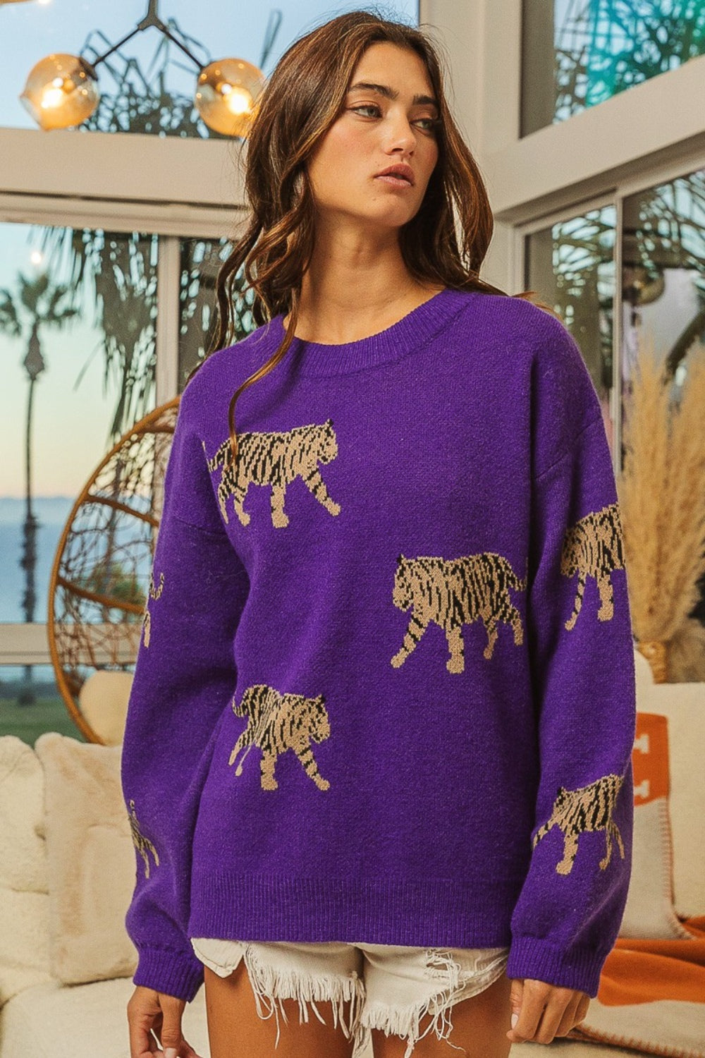 Tiger Print Sweater