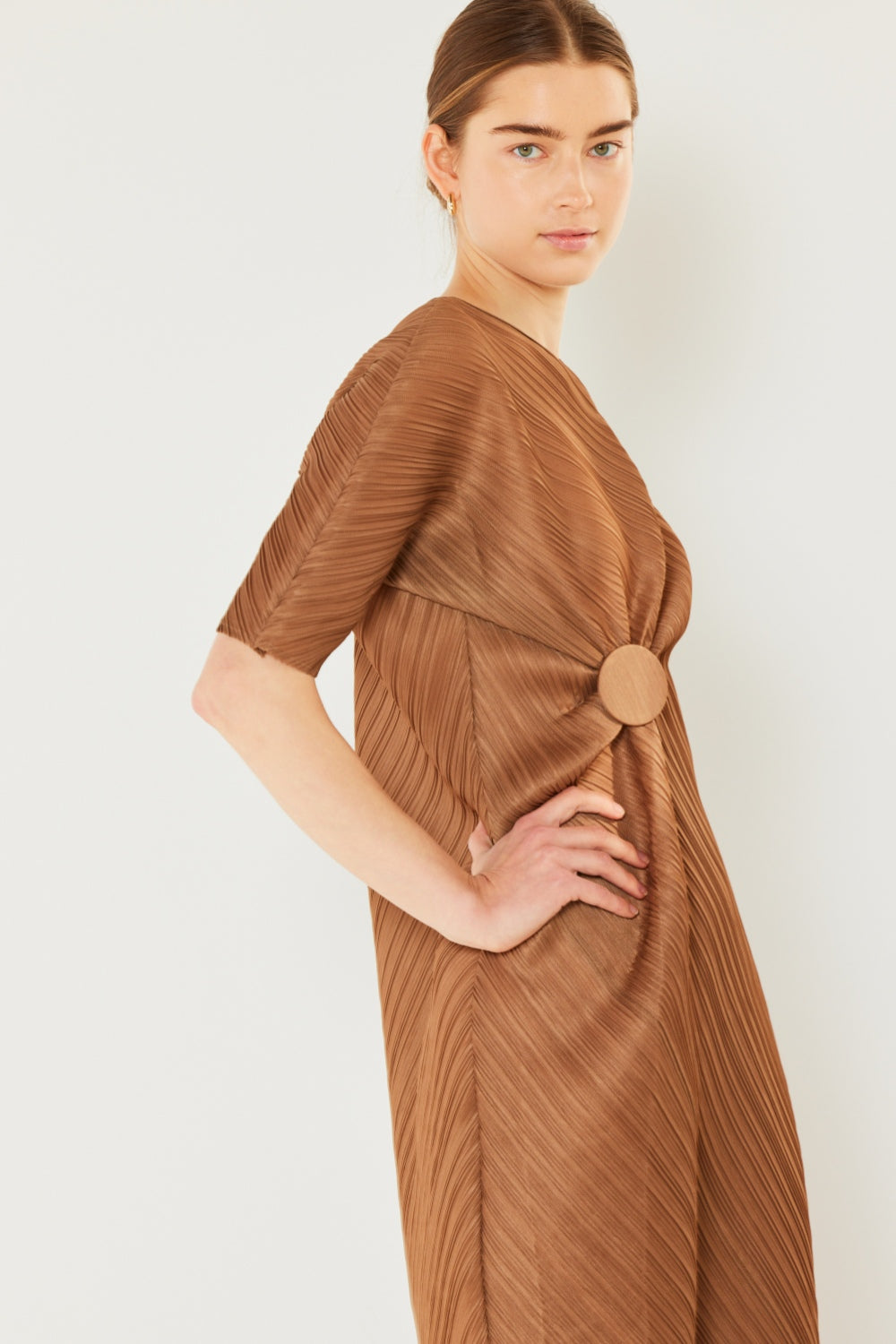 Knotted Dolman Sleeve Dress