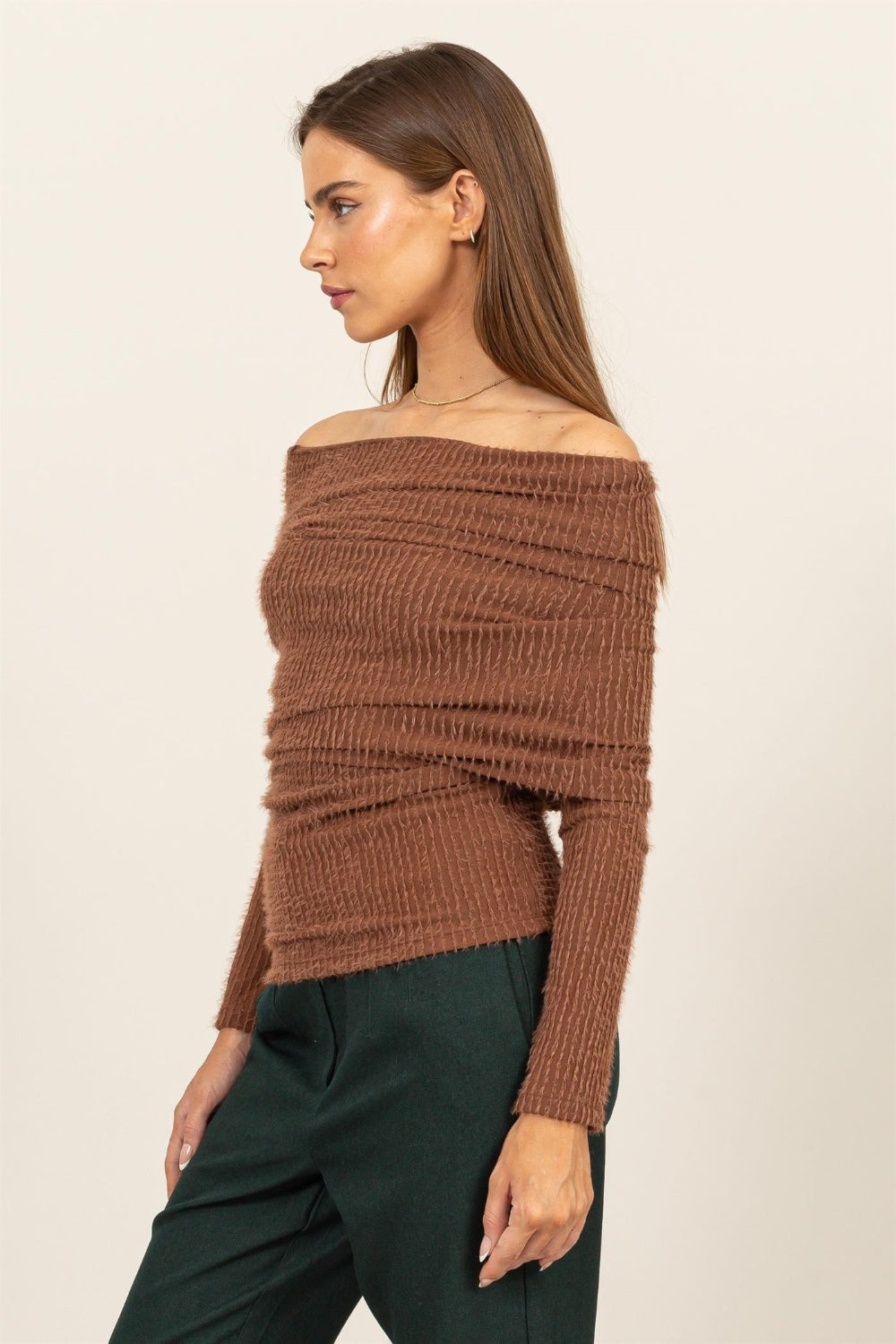 Fuzzy Knit Top