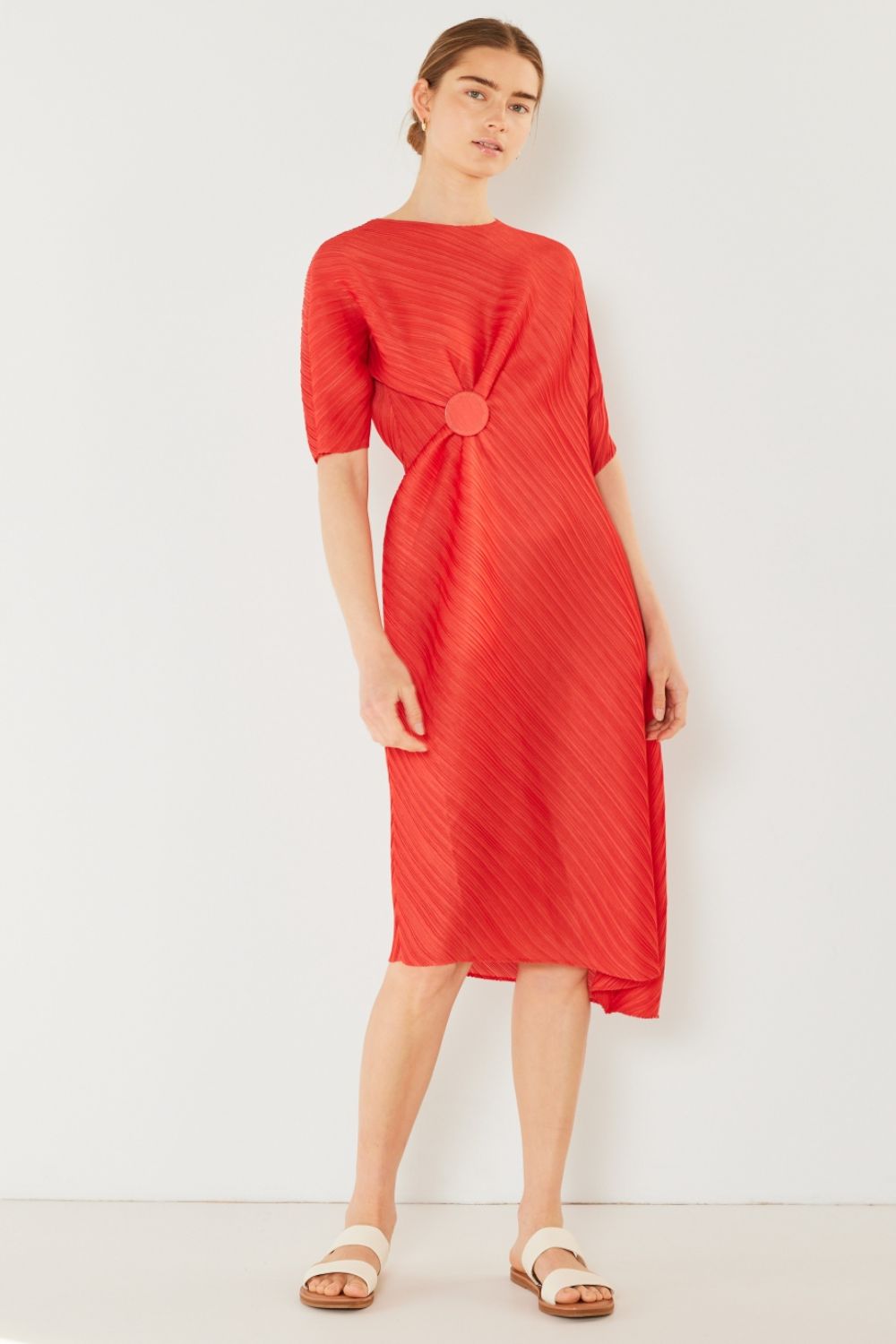 Knotted Dolman Sleeve Dress