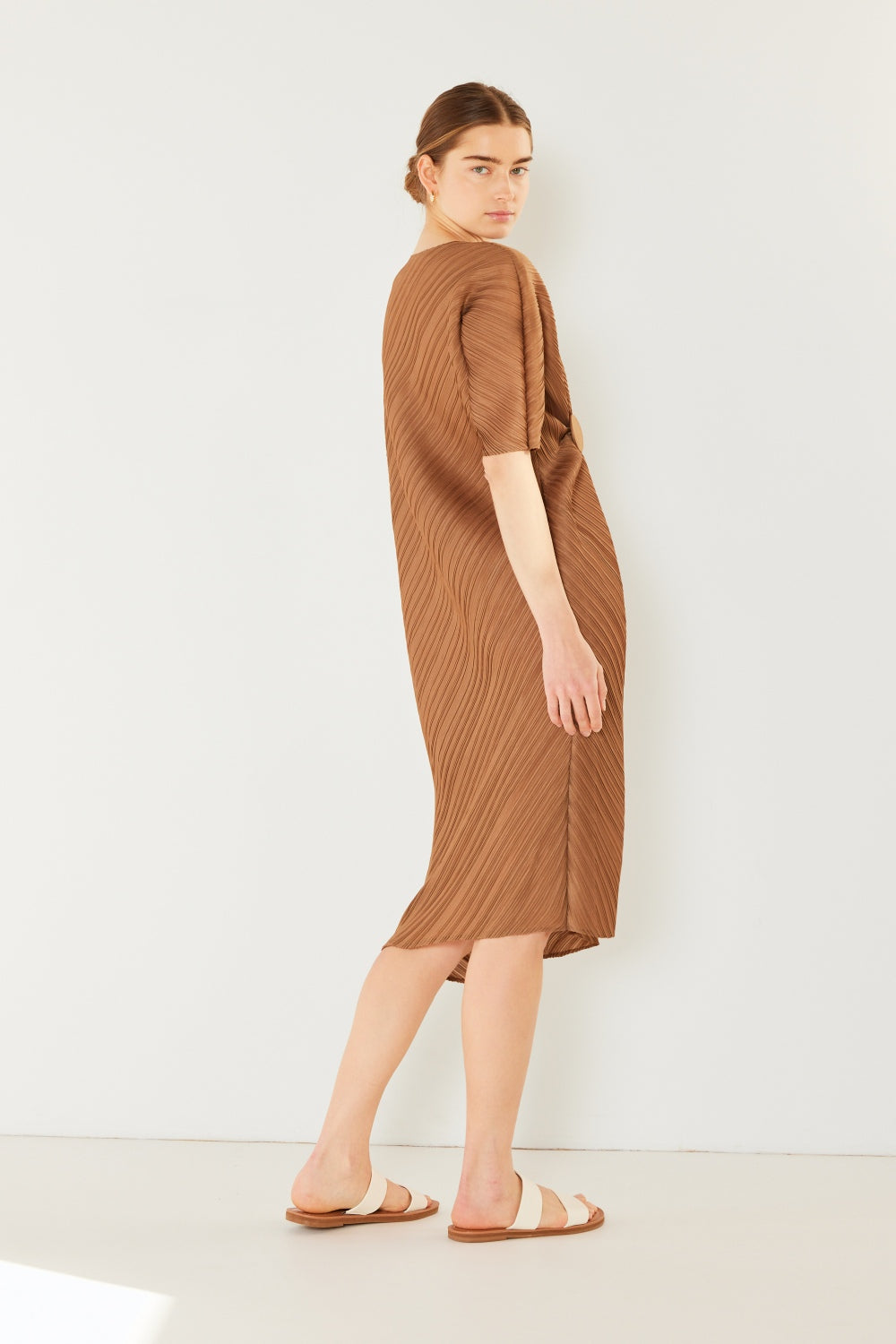 Knotted Dolman Sleeve Dress