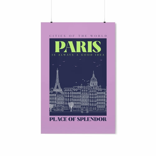 Paris City Outline Poster