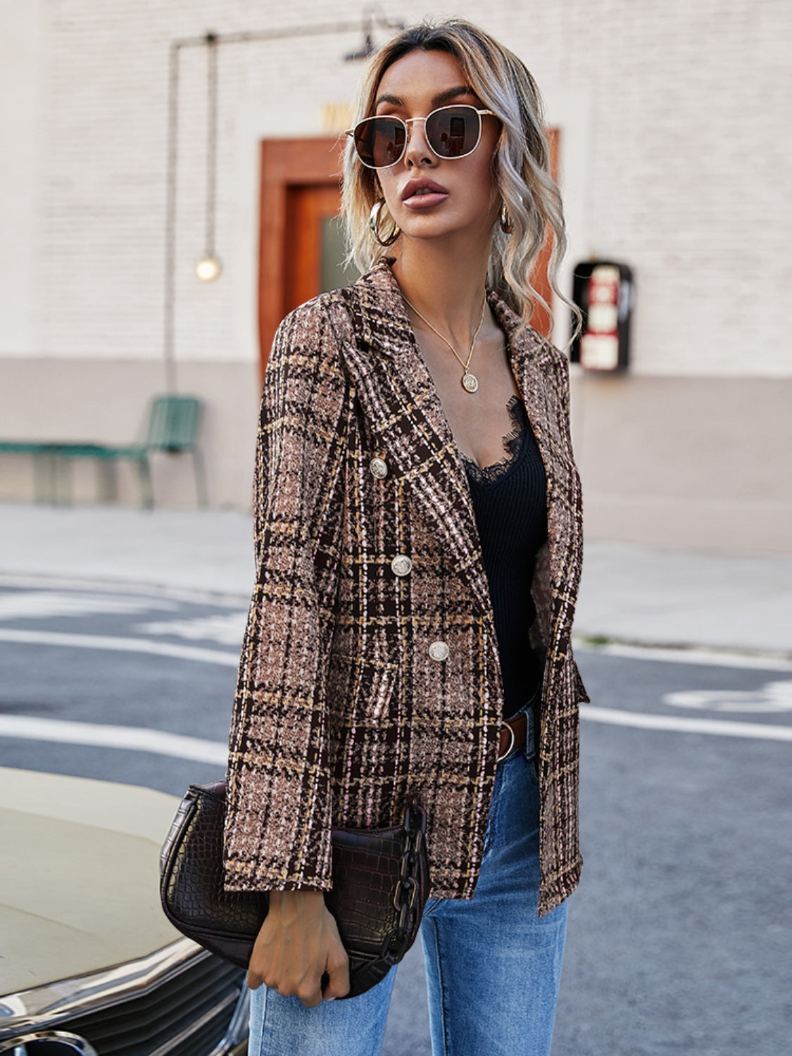 Plaid Work Blazer