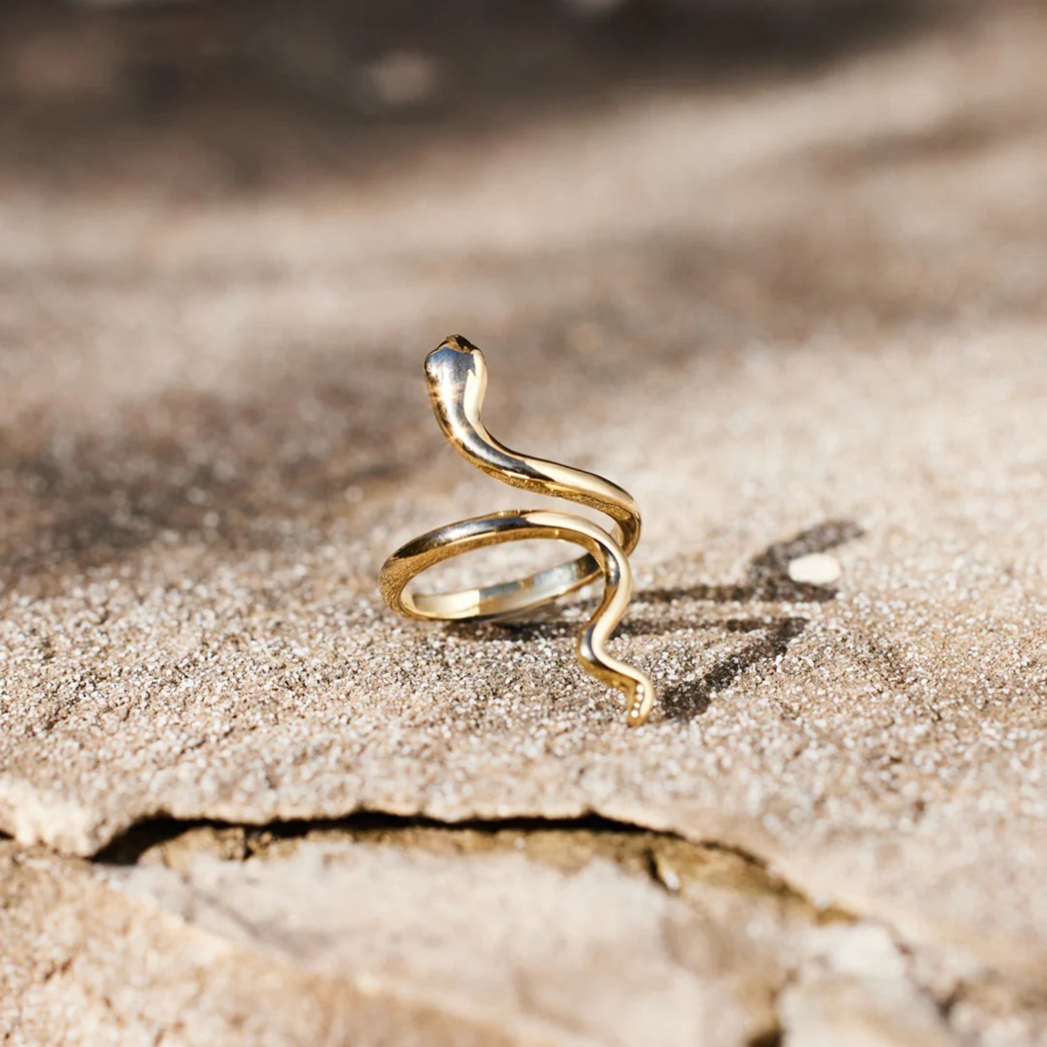 18K Gold Snake Ring