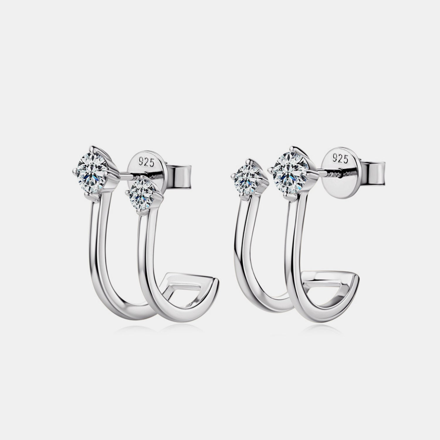 Sterling Silver C-Hoop Earrings