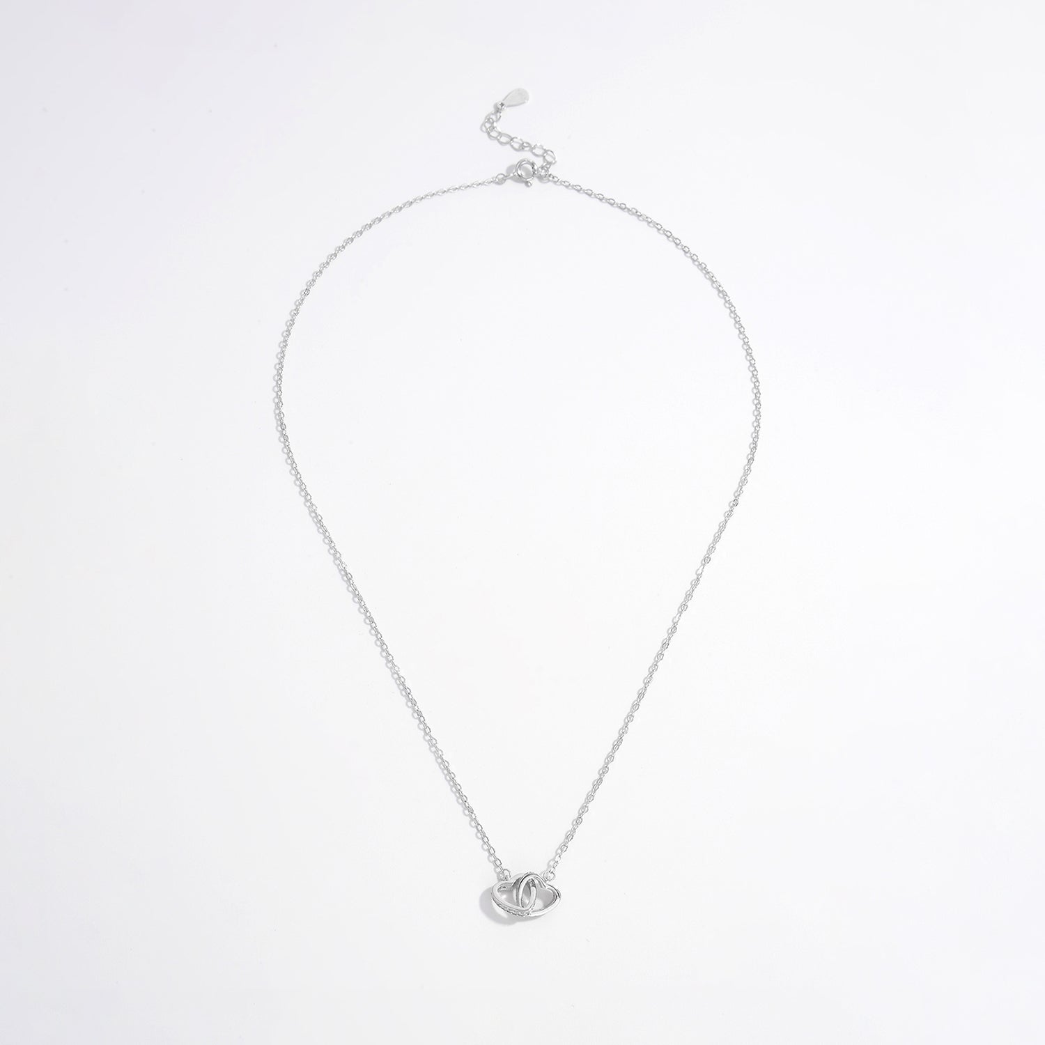 Sterling Silver Double Heart Necklace