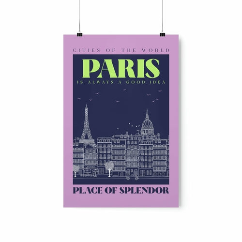 Paris City Outline Poster