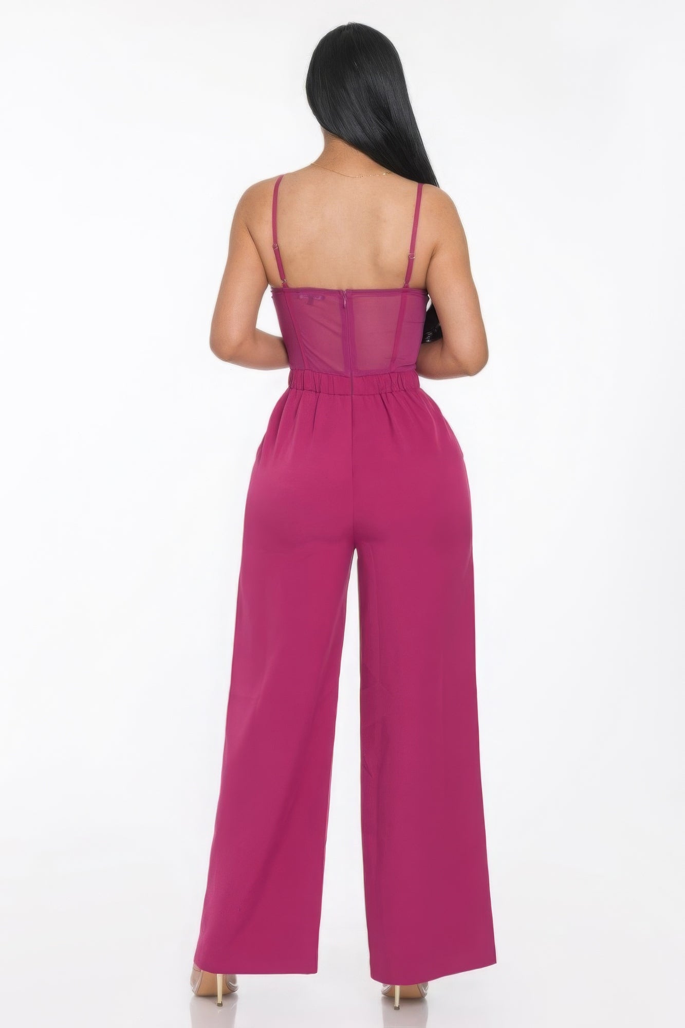 Mesh Wide Leg Jumpsuit