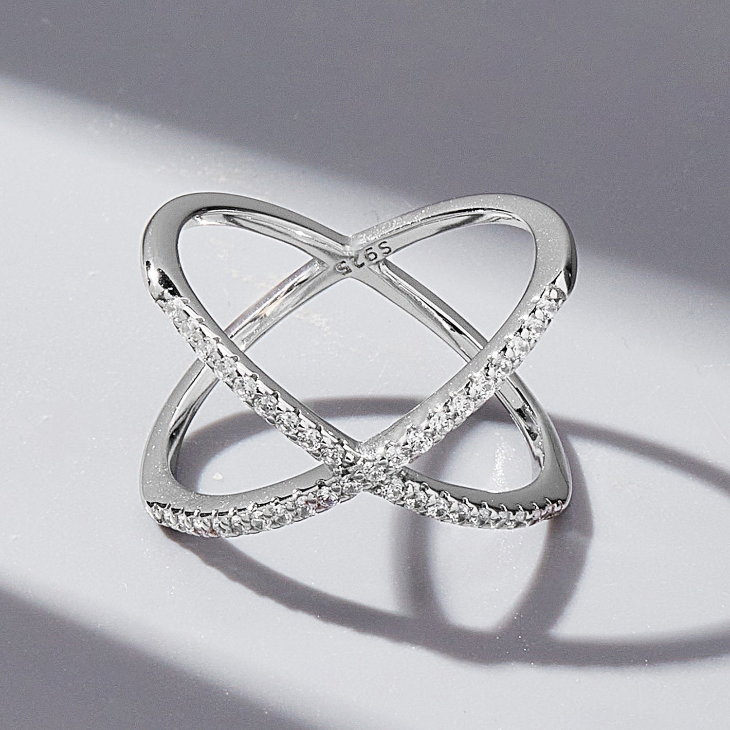 Criss Cross Sterling Silver Ring