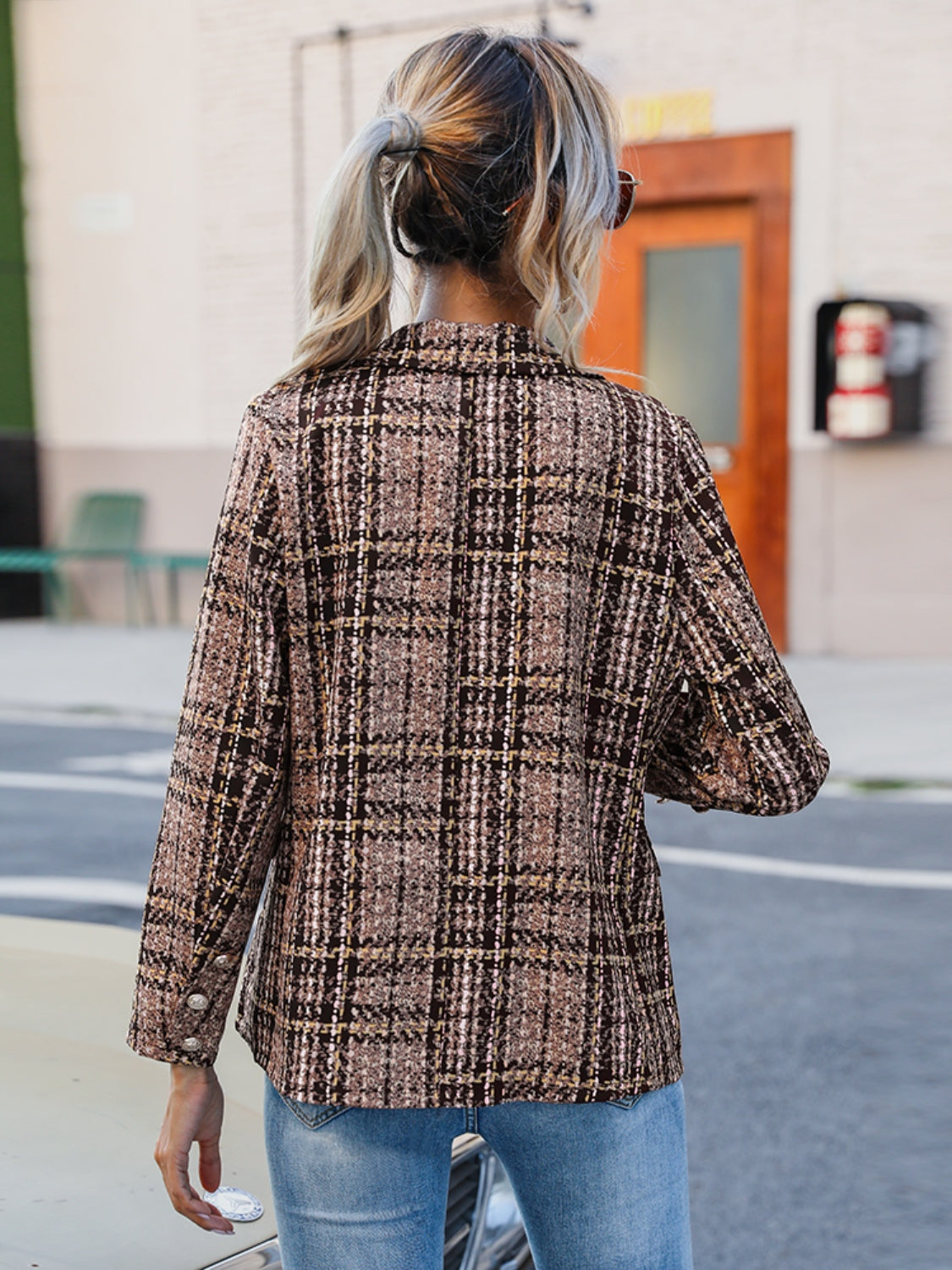 Plaid Work Blazer