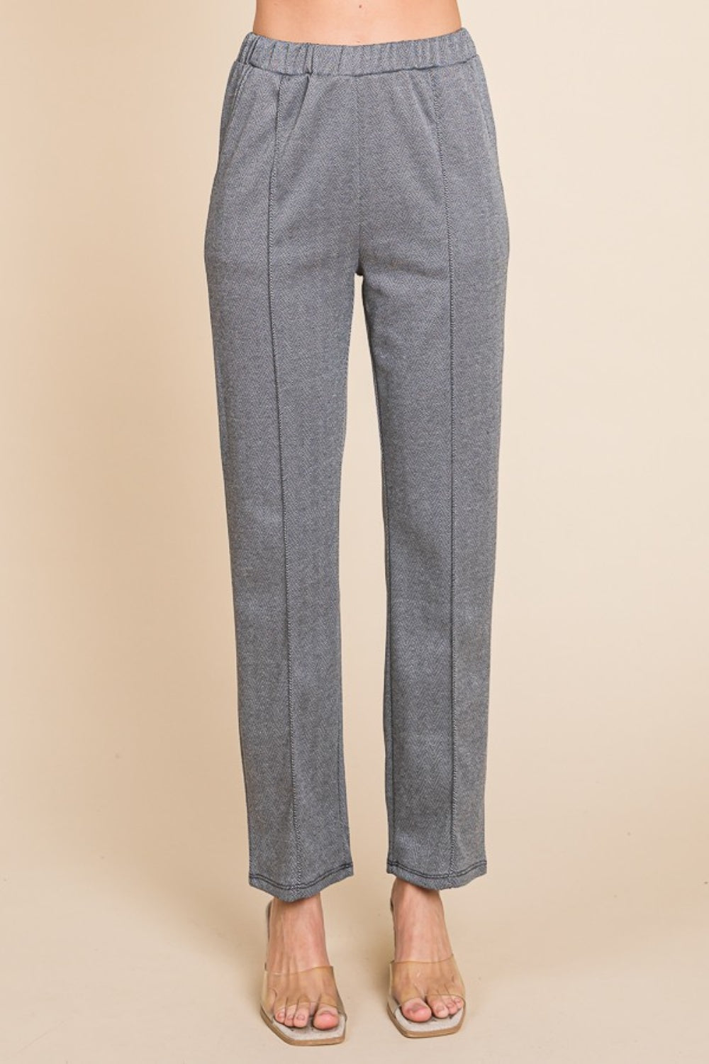 Pin Tuck Slim Pant