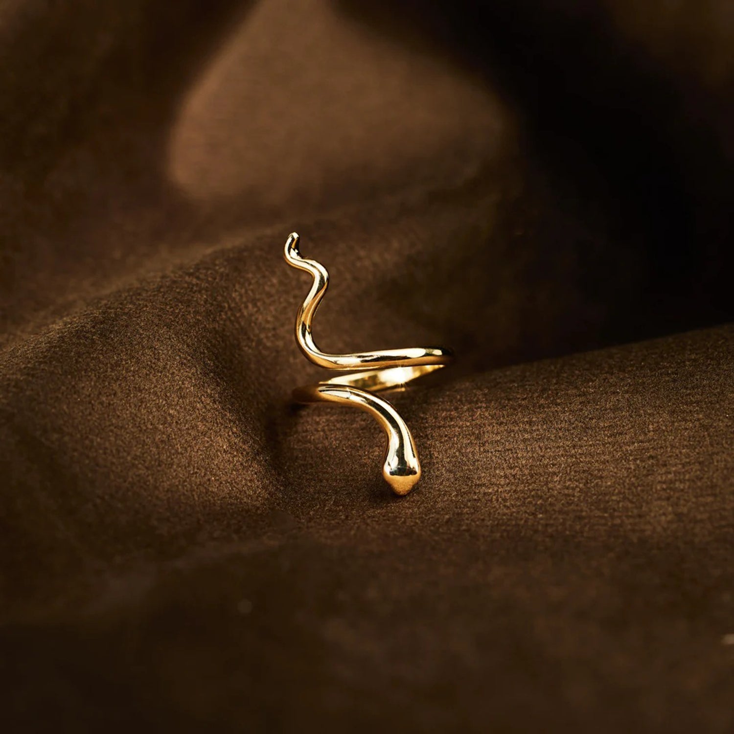 18K Gold Snake Ring