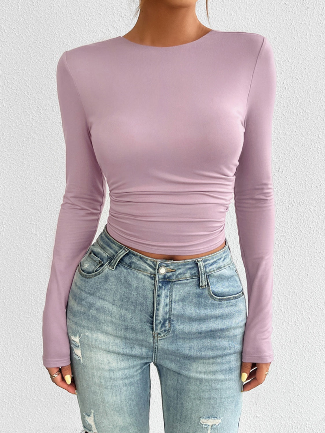 Backless Long Sleeve T-Shirt