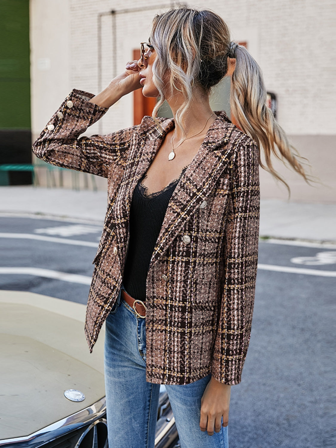 Plaid Work Blazer