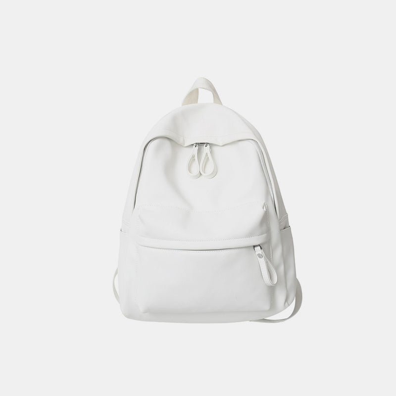 Leather Zip Backpack