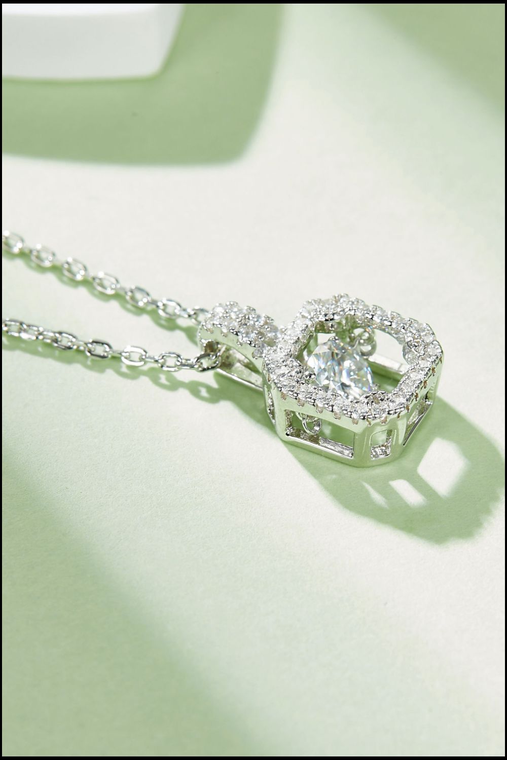 Floating Jewel Moissanite Sterling Silver Necklace