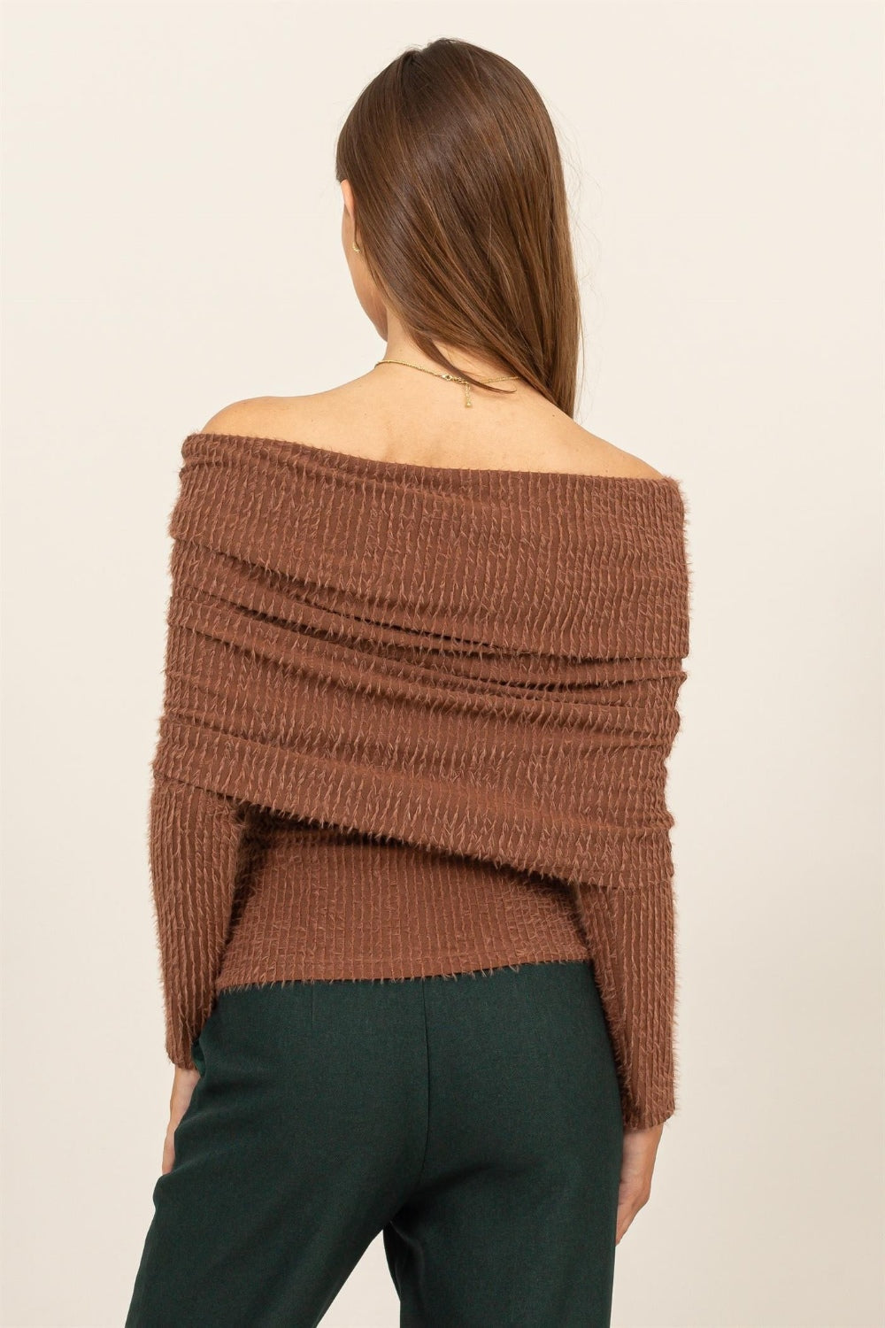 Fuzzy Knit Top