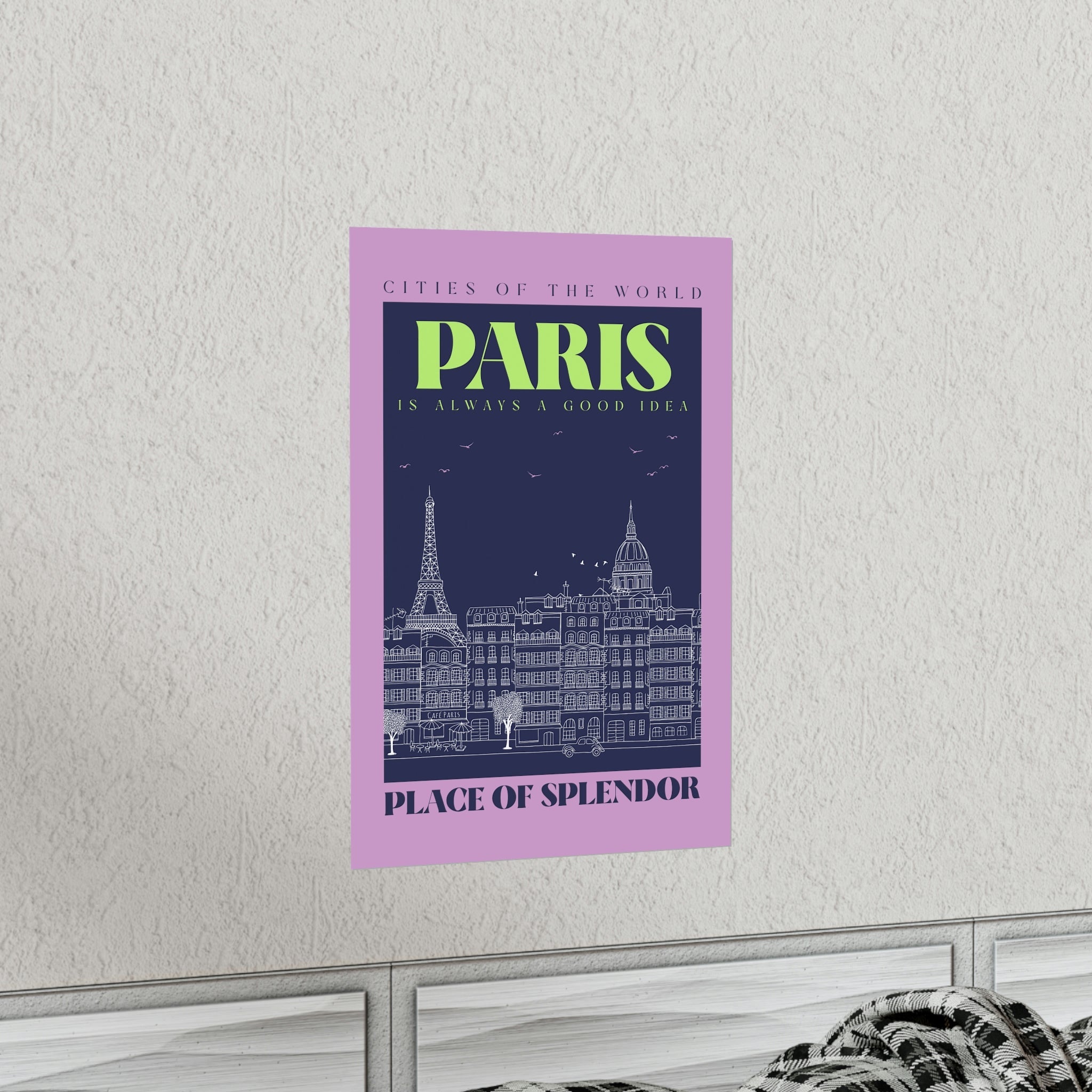 Paris City Outline Poster